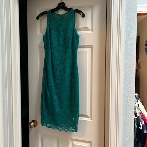 White House Black Market | Dresses | Green Lace Whbm Dress Size | Poshmark